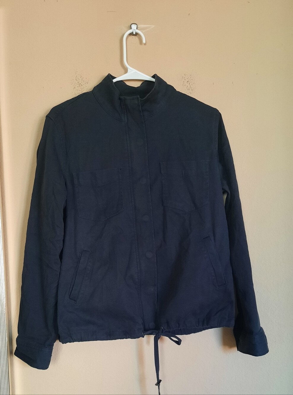 Liverpool Men's Black Streetware Cotton Mix Casual Drawstring Coat